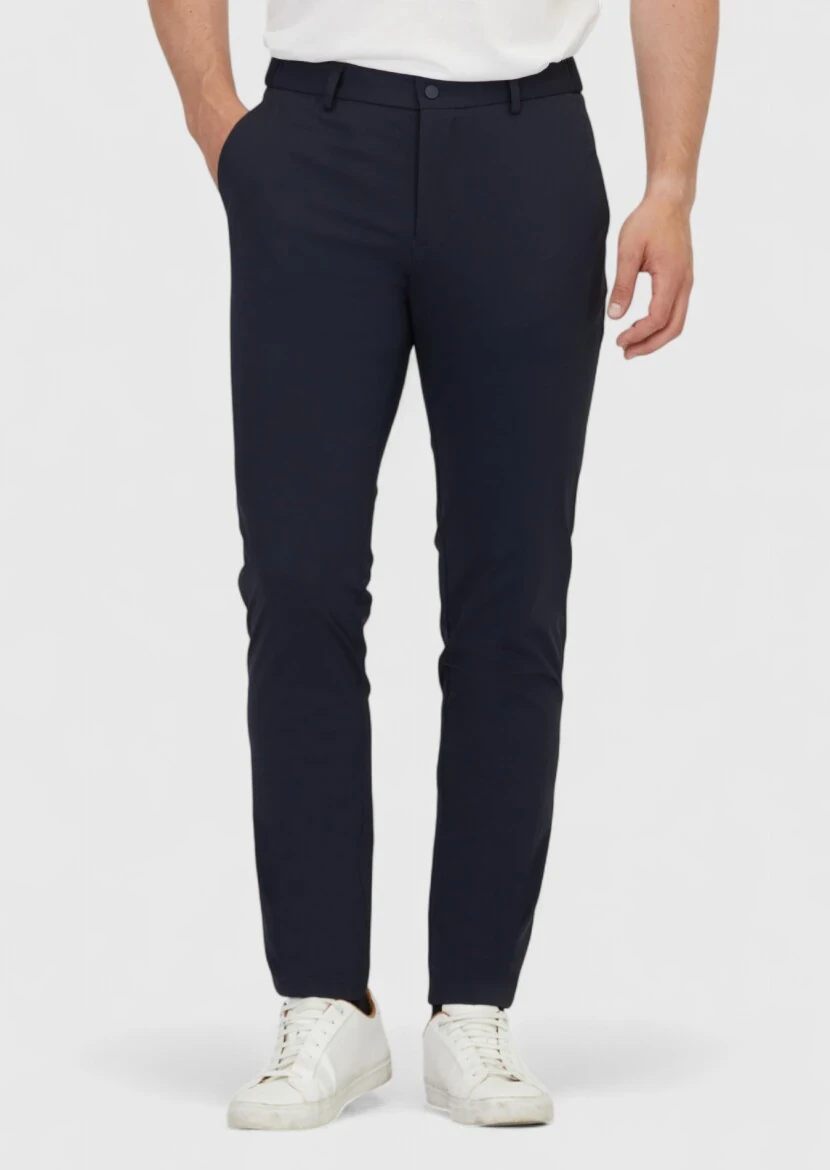 Navy Blue Knitting Jogging Fit Casual Trousers 