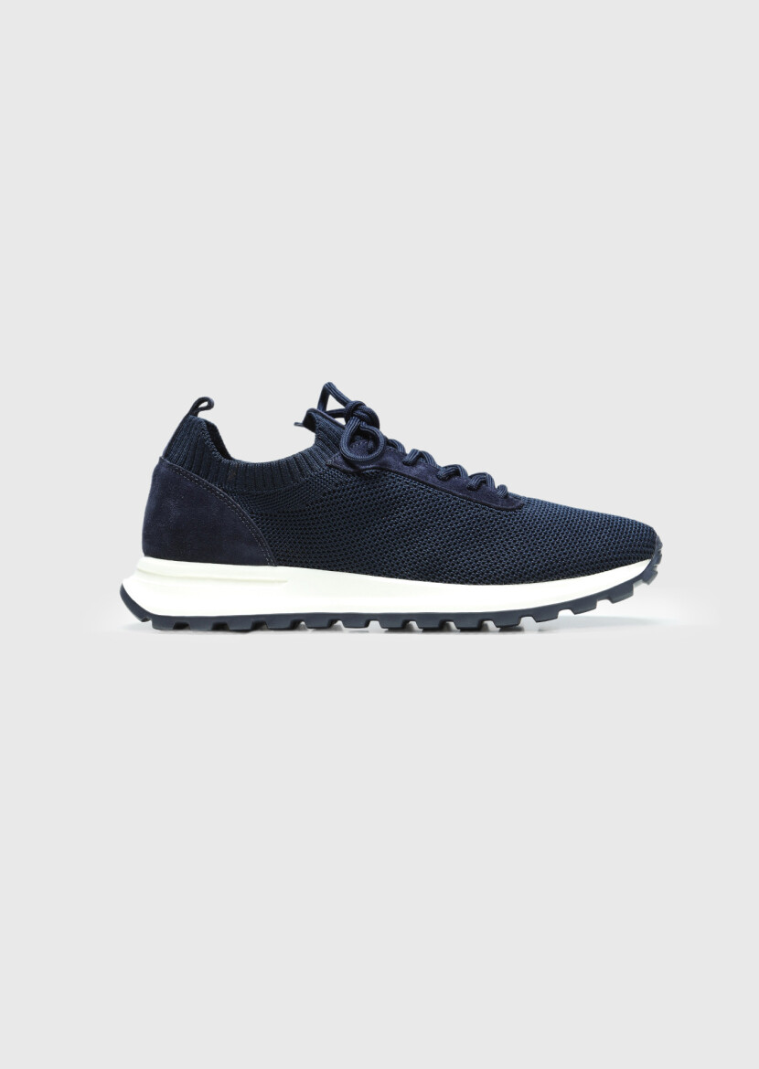 Navy Blue Knitting Sneaker - RAMSEY