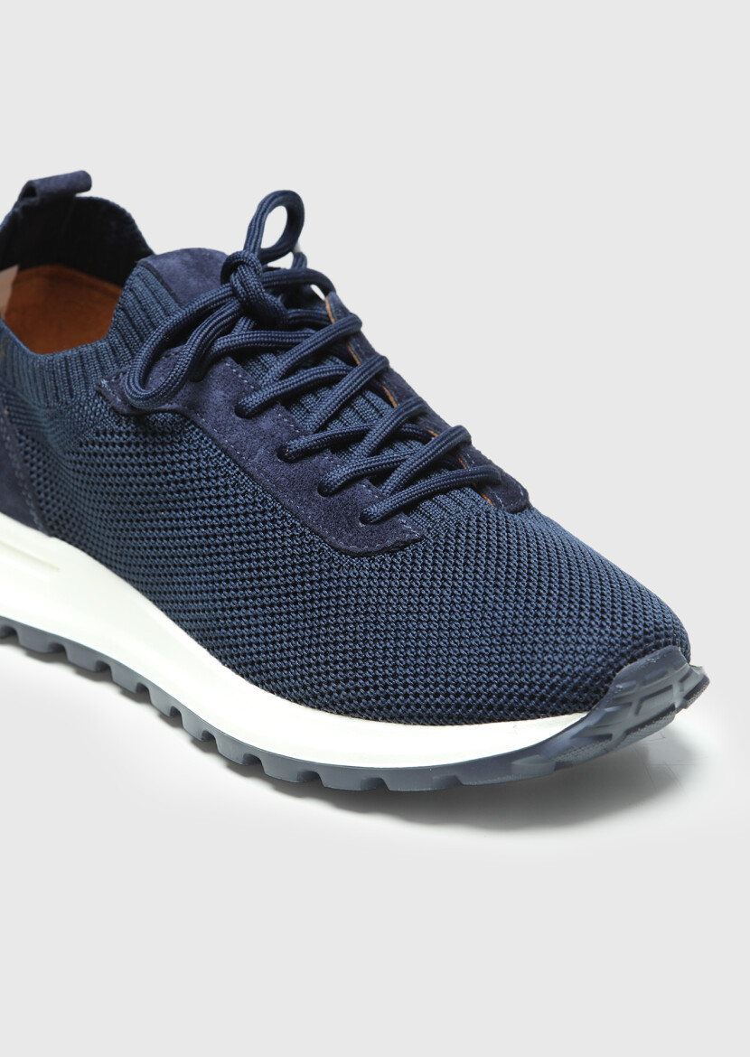 Navy Blue Knitting Sneaker 