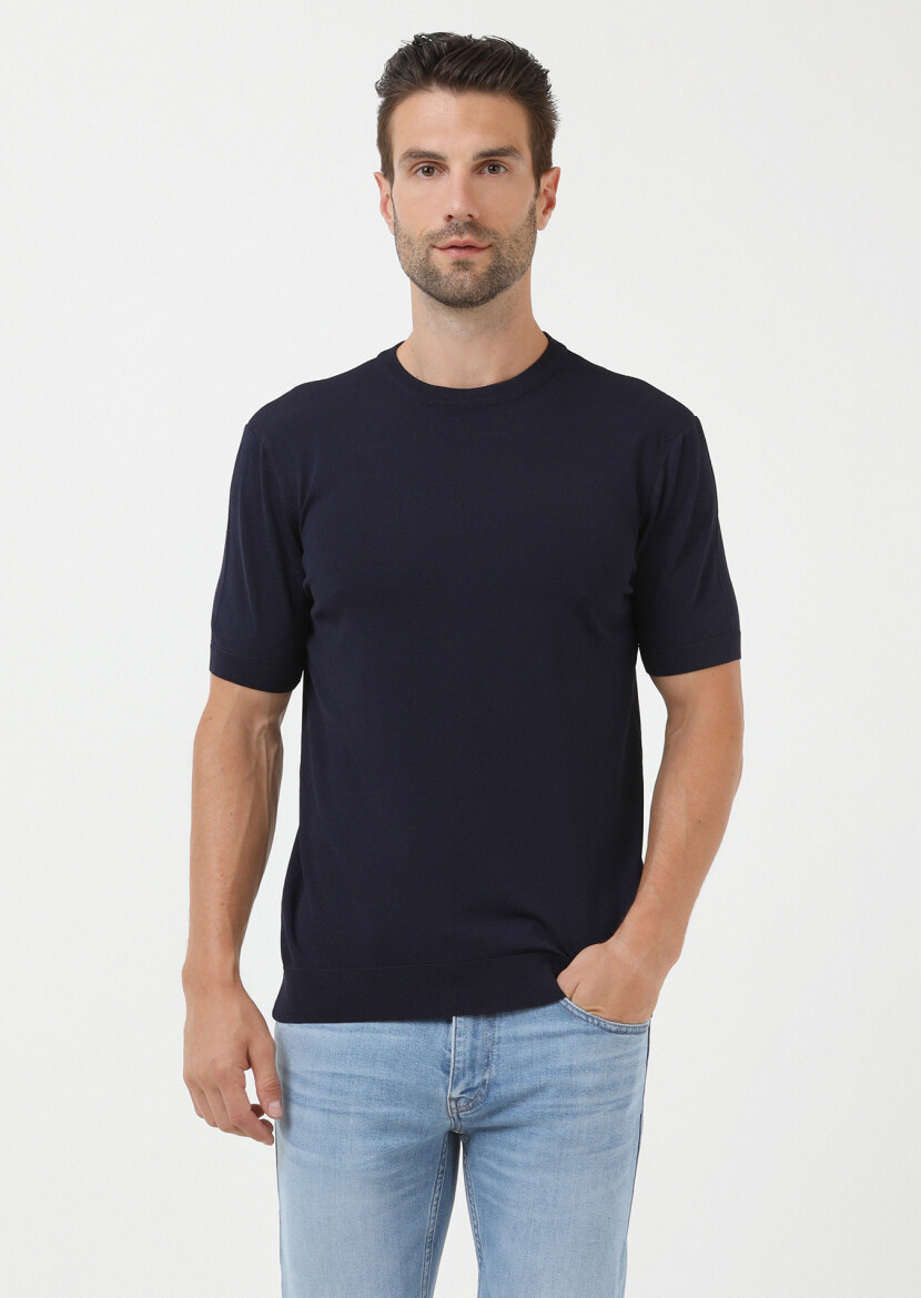 Navy Blue Knitwear - 1