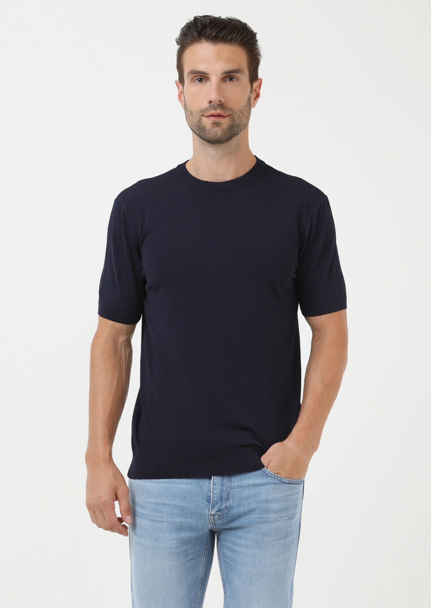 Navy Blue Knitwear - 1