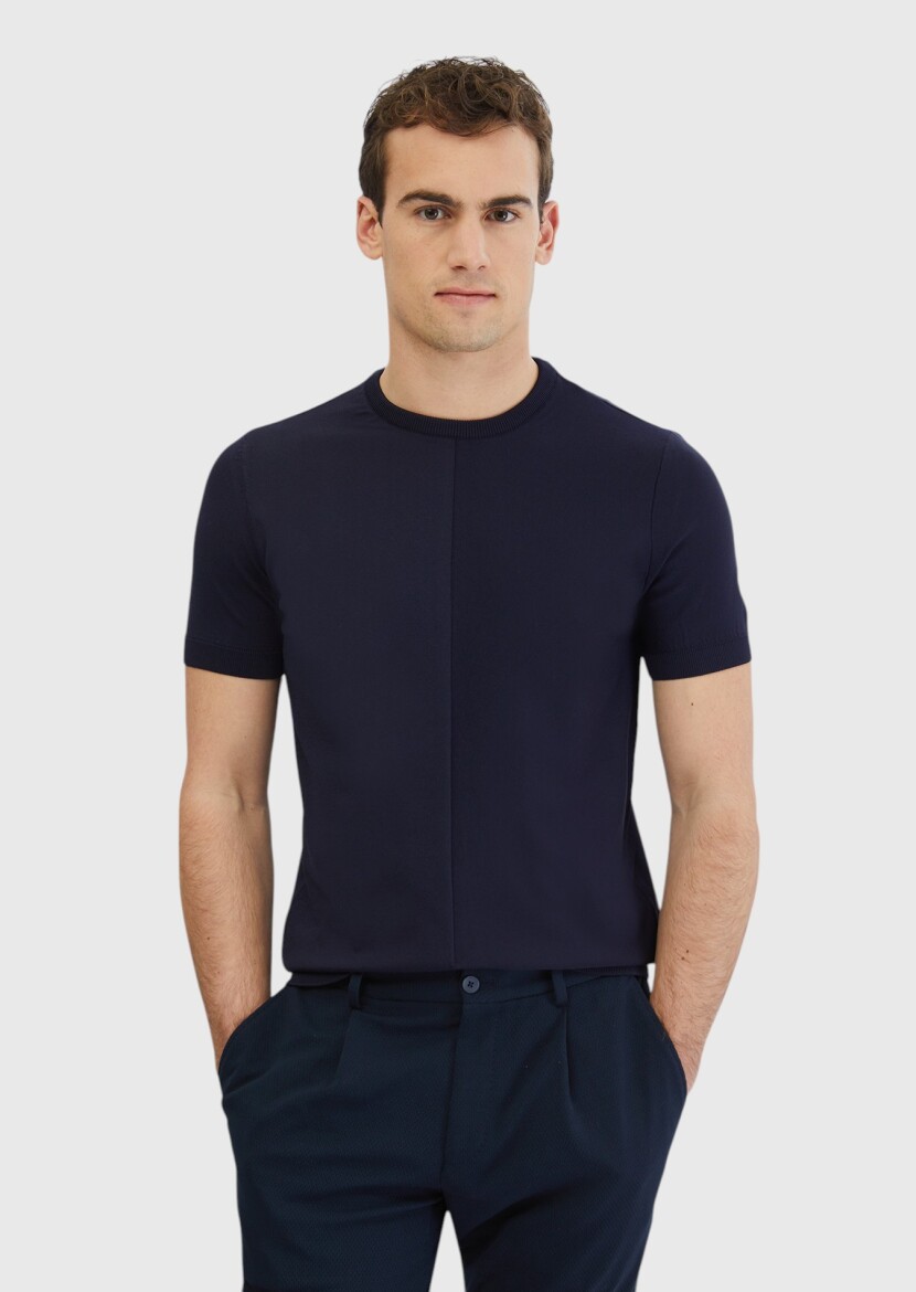 Navy Blue Knitwear - 1