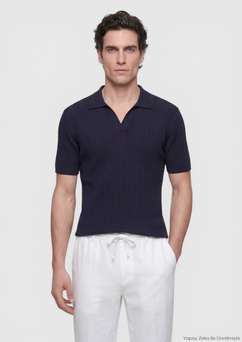Navy Blue Knitwear 