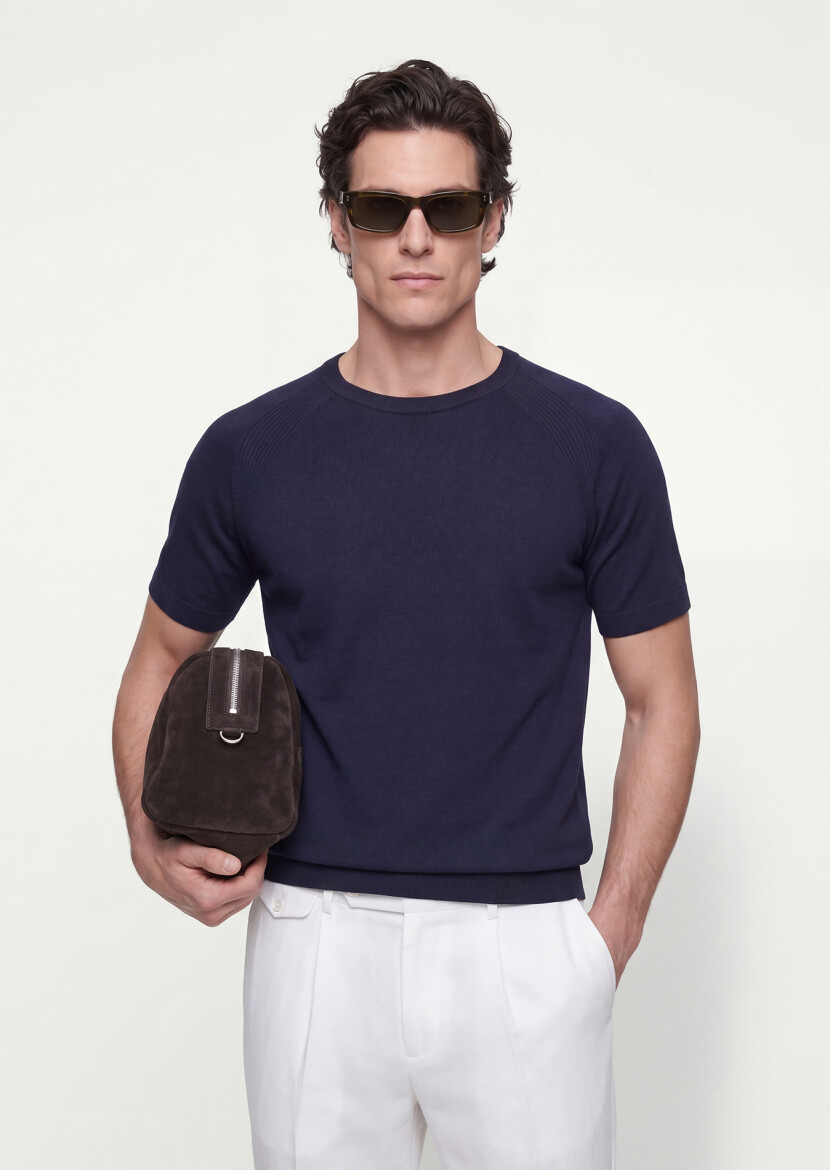 Navy Blue Knitwear - RAMSEY