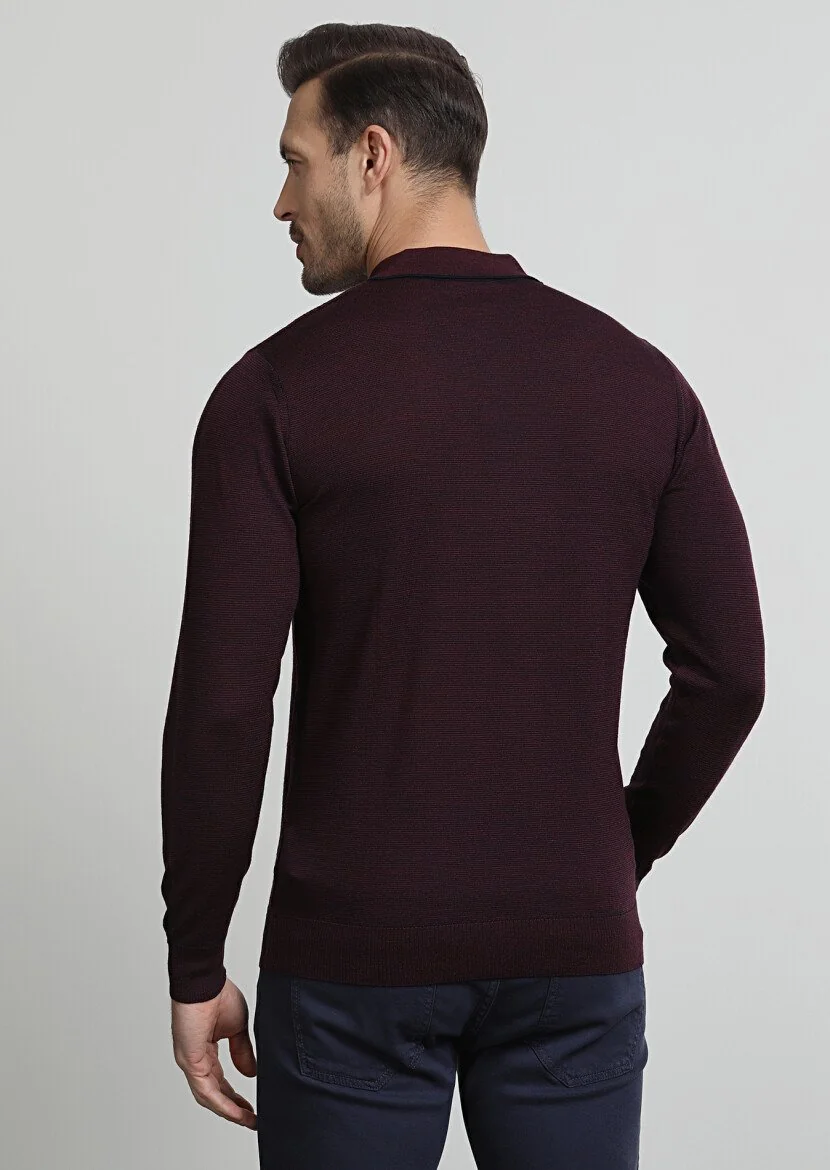 Navy Blue Knitwear Sweatshirt - 4