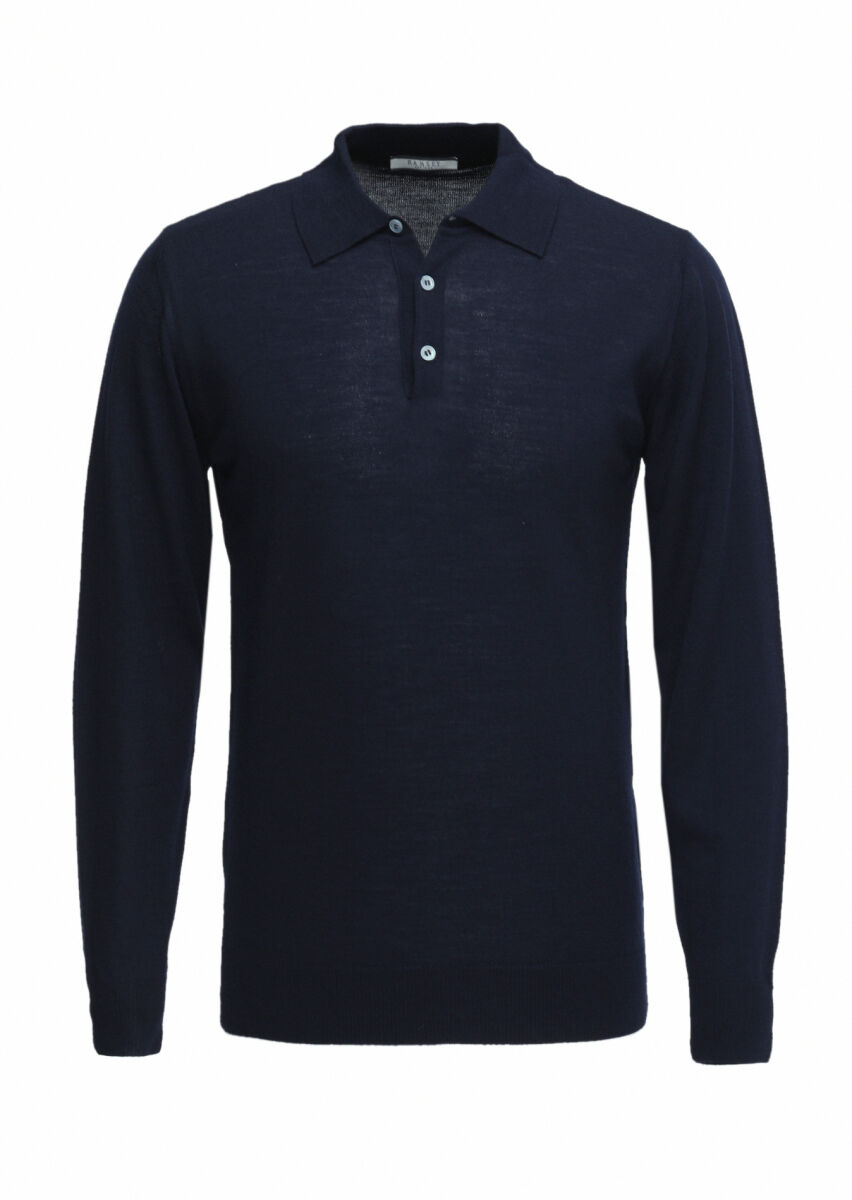 Navy Blue Knitwear Sweatshirt - 5