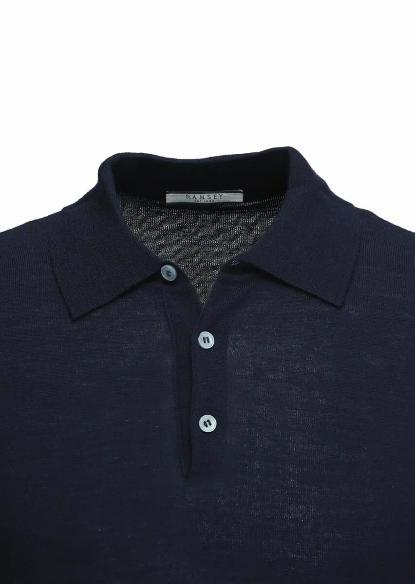 Navy Blue Knitwear Sweatshirt - 2
