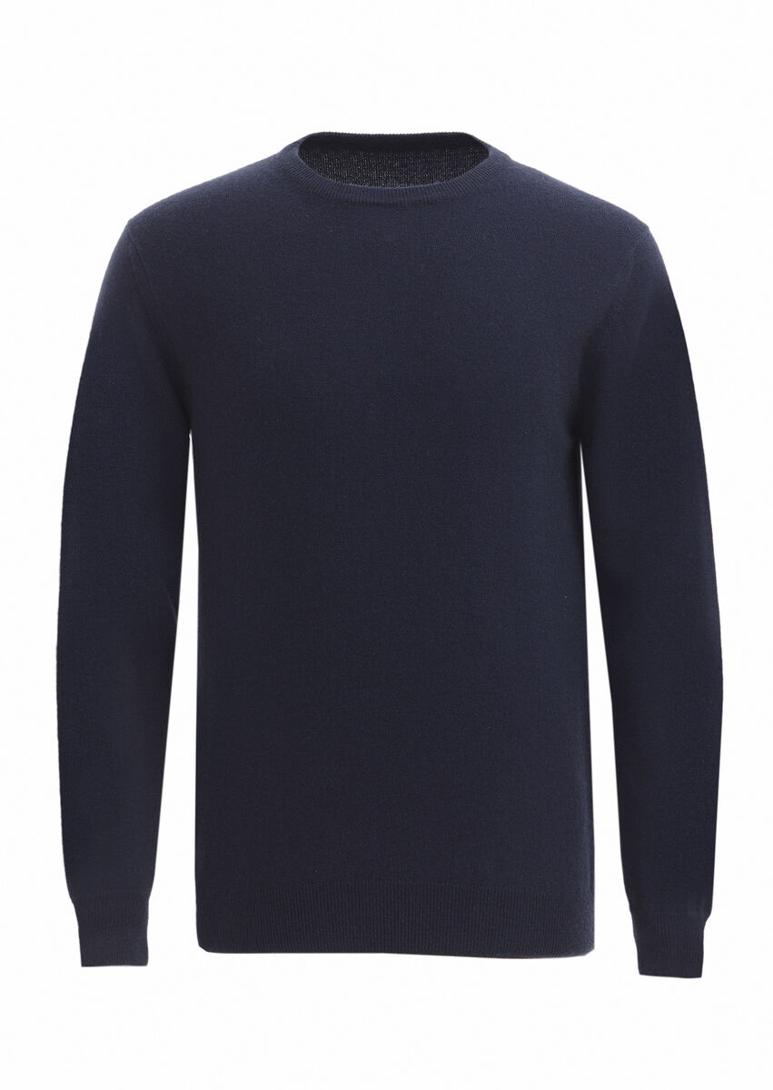 Navy Blue Knitwear Sweatshirt - 8