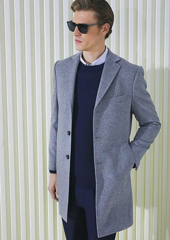 Navy Blue Knitwear Sweatshirt 