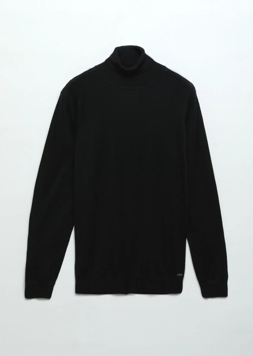 Navy Blue Knitwear Sweatshirt - 7