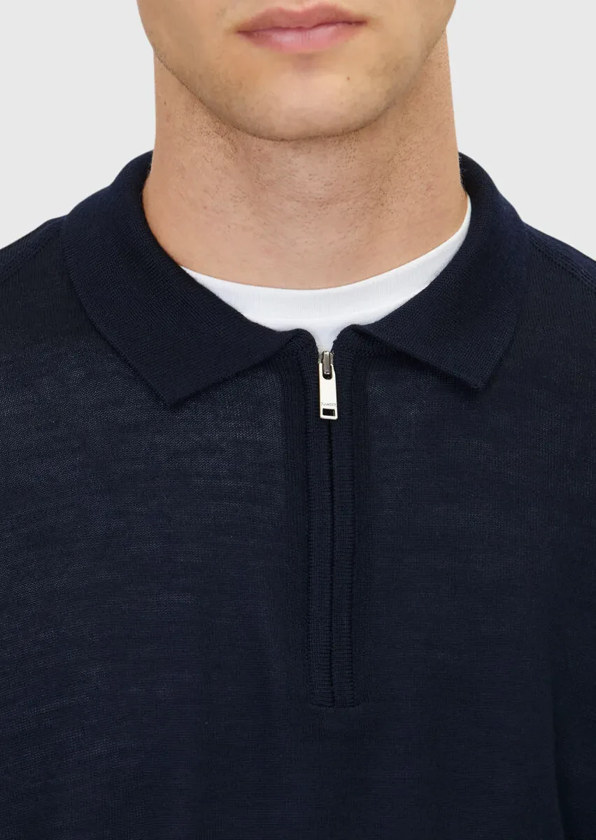 Navy Blue Knitwear Sweatshirt - 5