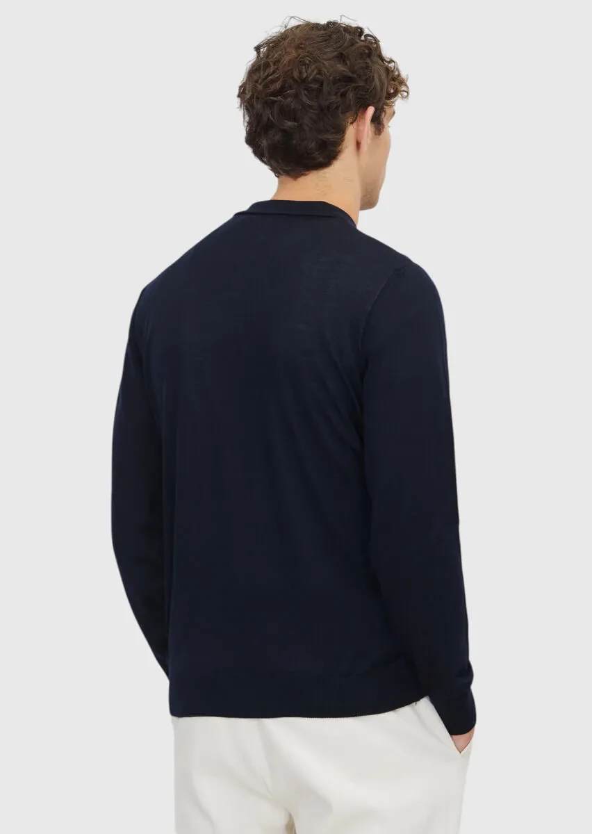 Navy Blue Knitwear Sweatshirt - 6