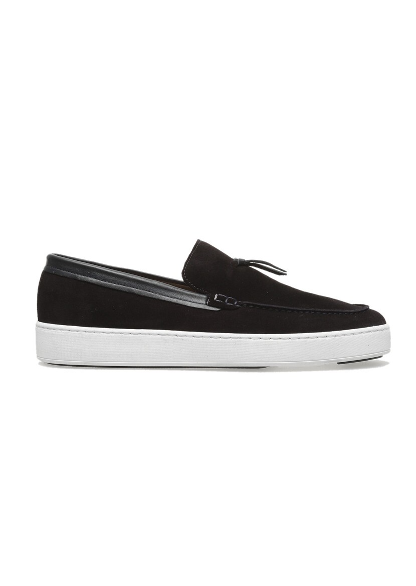 Navy Blue Leather Casual Loafer 