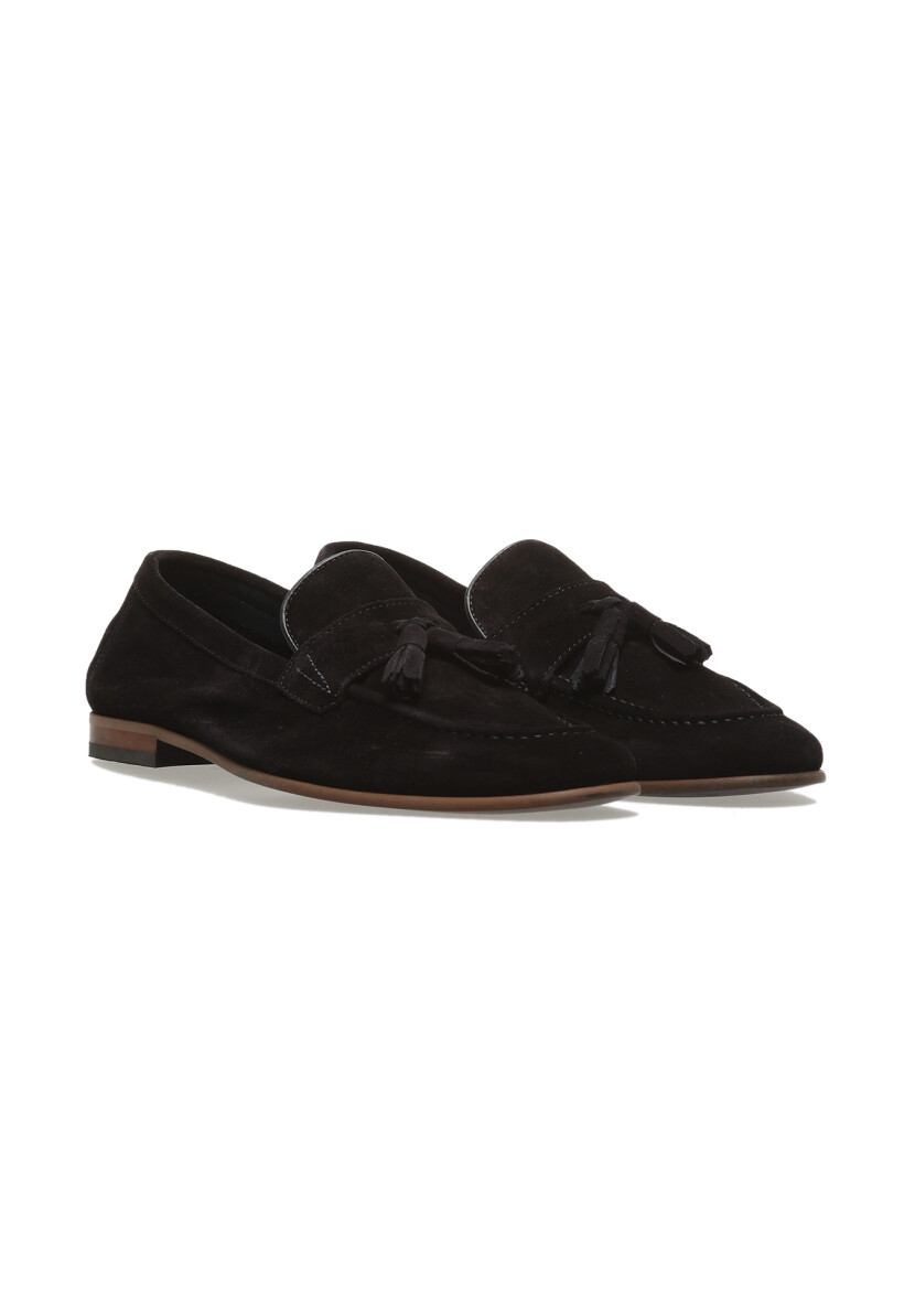 Navy Blue Leather Casual Loafer - 2