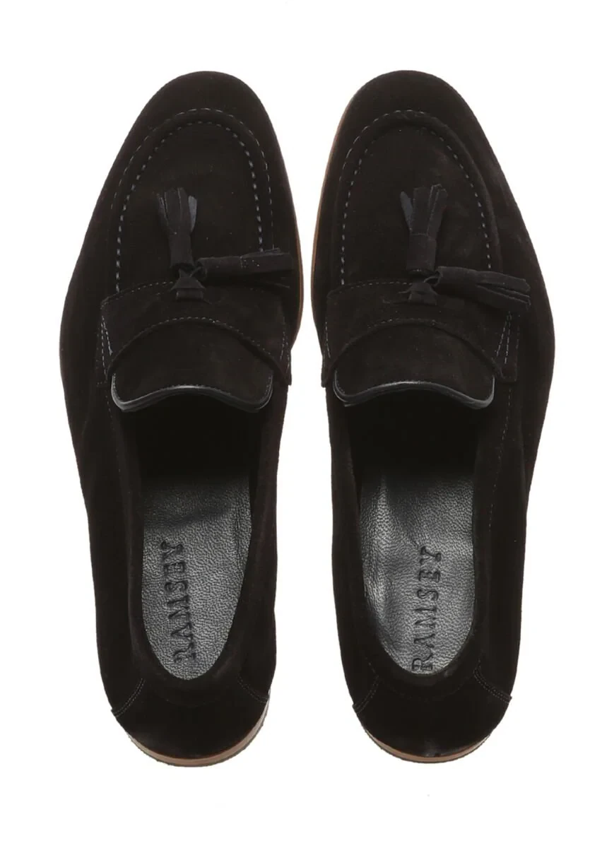 Navy Blue Leather Casual Loafer - 4
