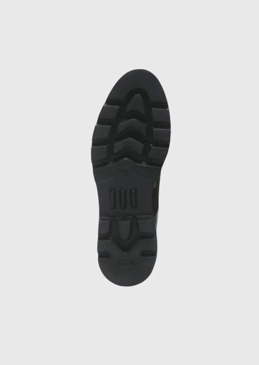 Navy Blue Leather Casual Shoes - 4