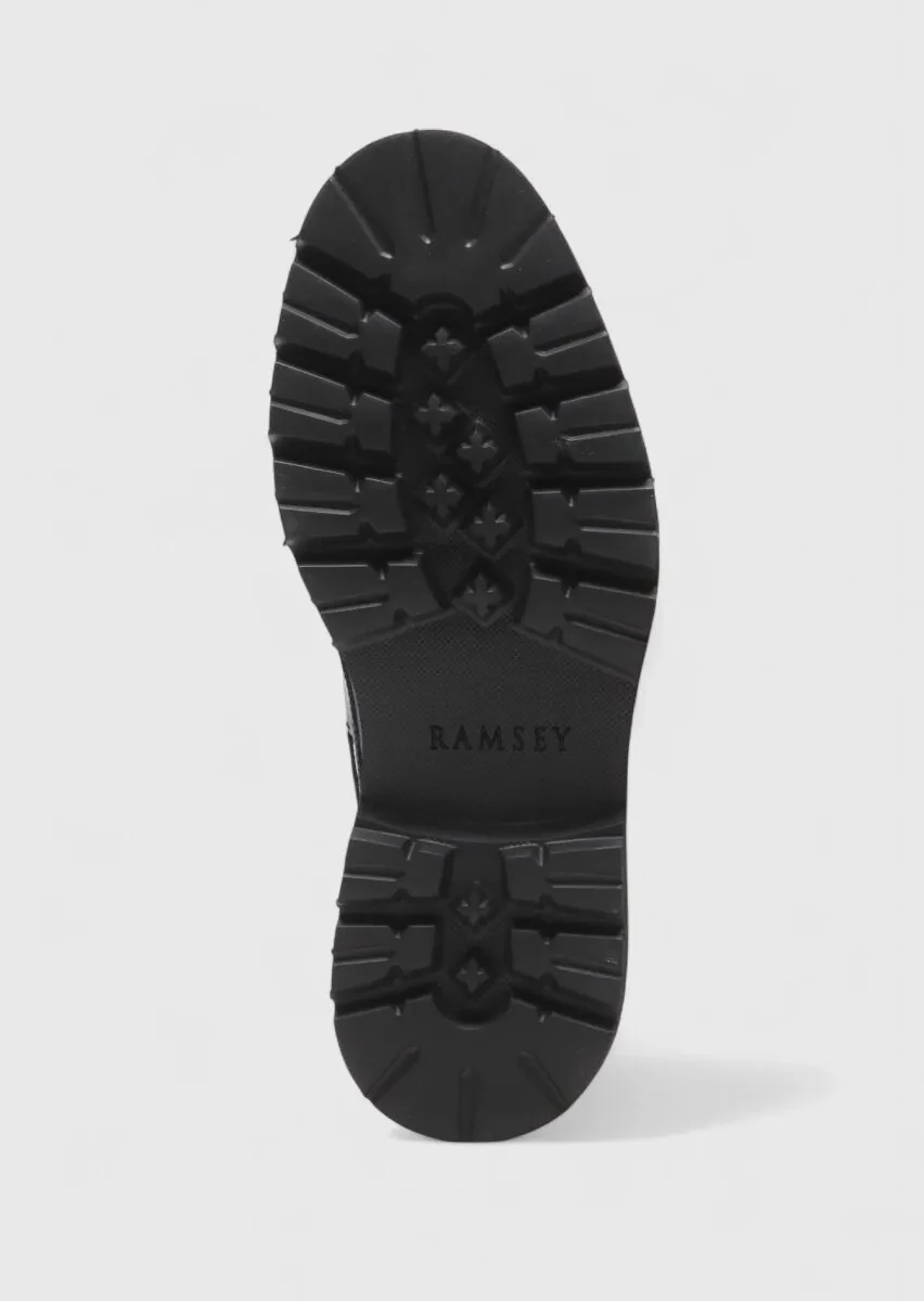 Navy Blue Leather Casual Shoes - 4