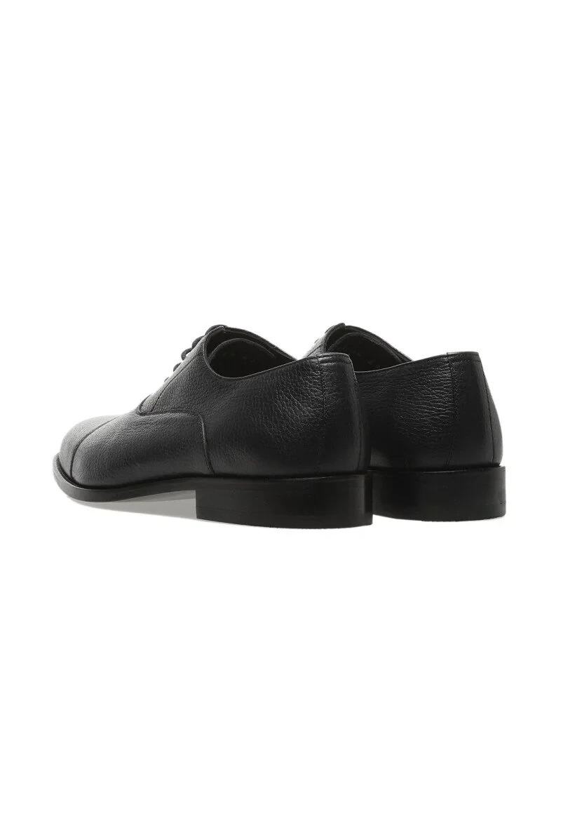 Navy Blue Leather Classical Shoes - 4