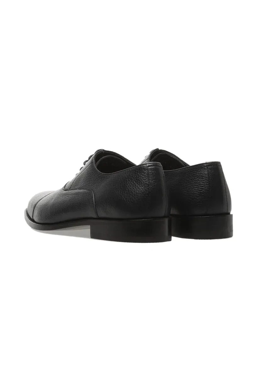 Navy Blue Leather Classical Shoes - 4