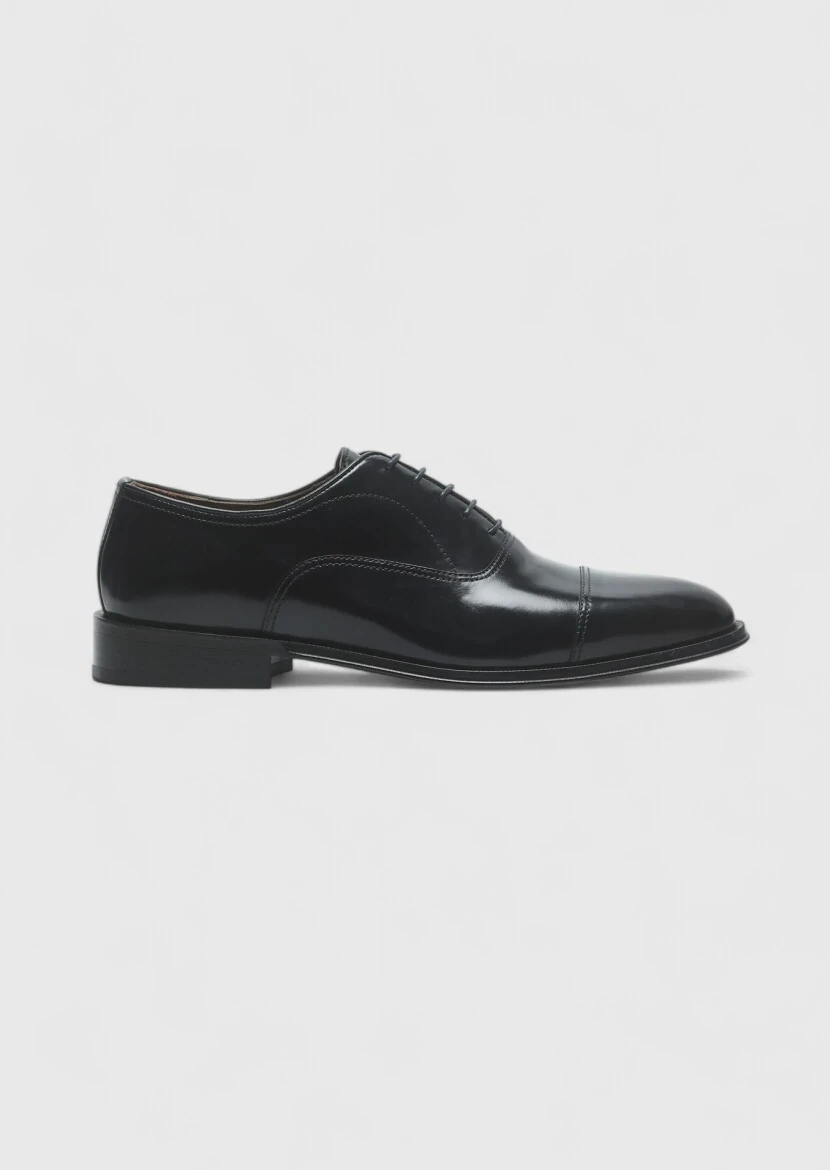 Navy Blue Leather Classical Shoes - RAMSEY