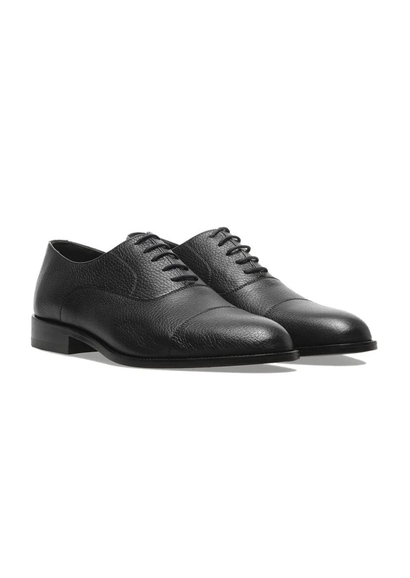 Navy Blue Leather Shoes - 2