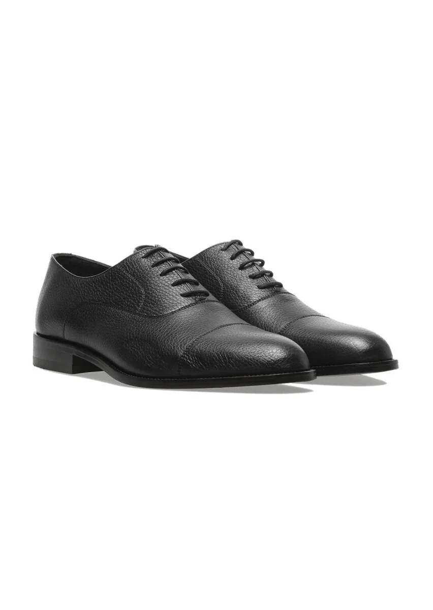 Navy Blue Leather Shoes - 2