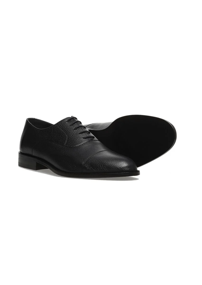 Navy Blue Leather Shoes - 3