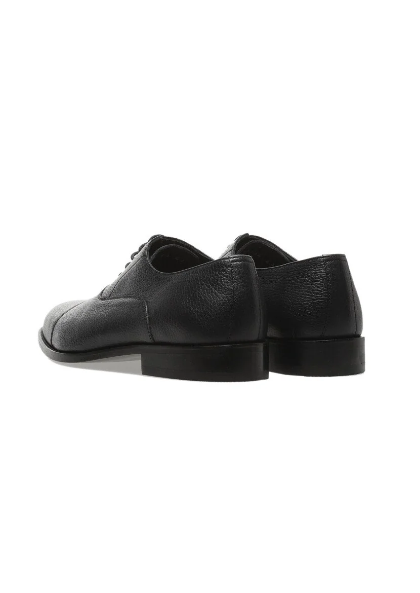 Navy Blue Leather Shoes - 4