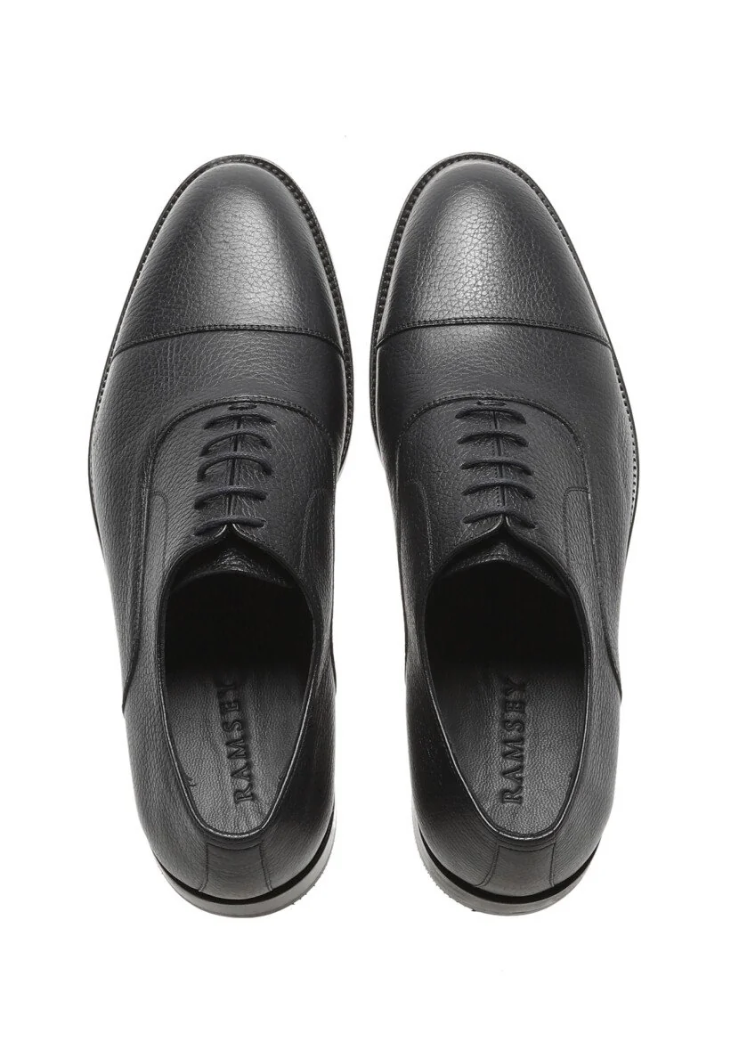 Navy Blue Leather Shoes - 5