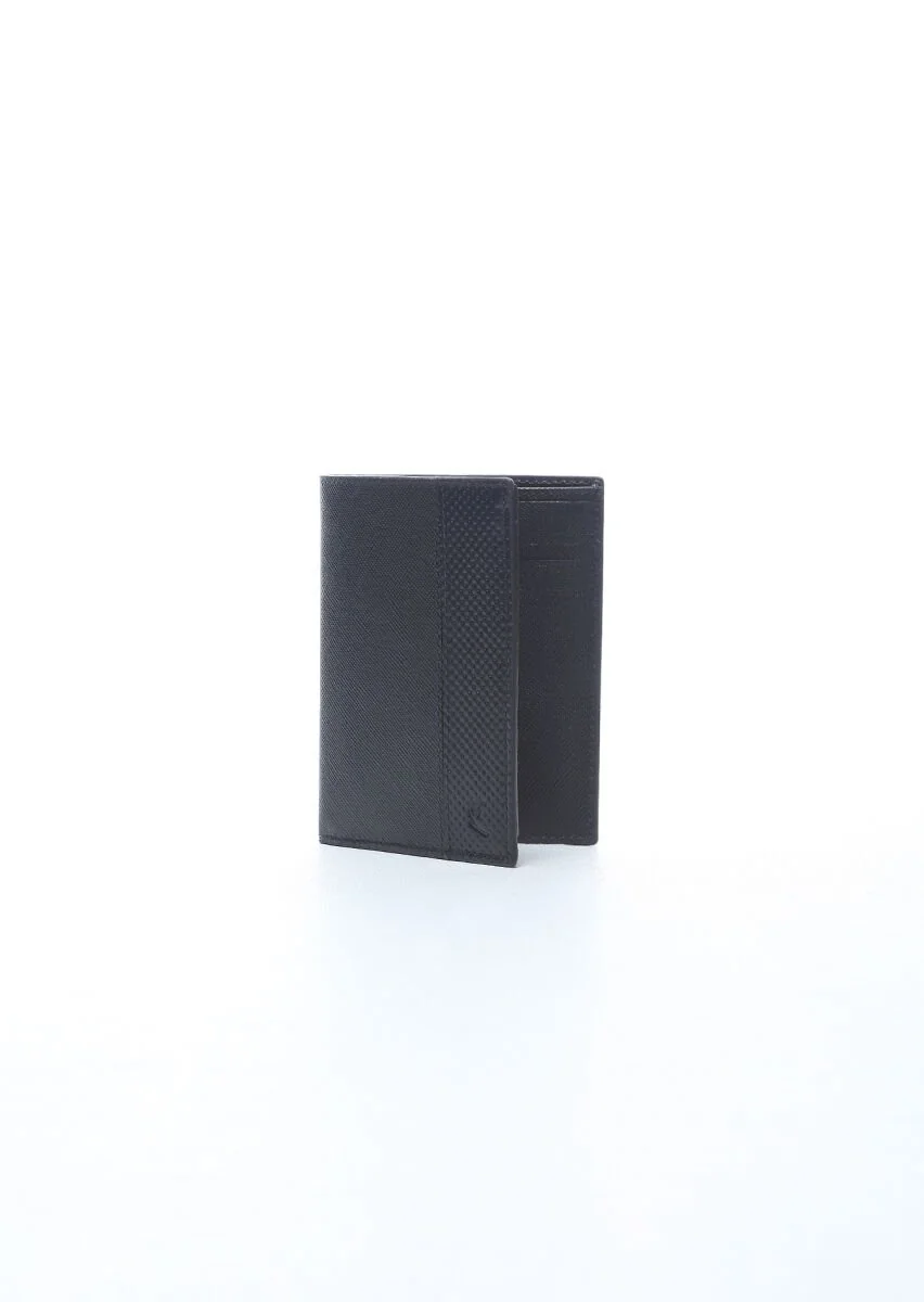 Navy Blue Leather Wallet - 1