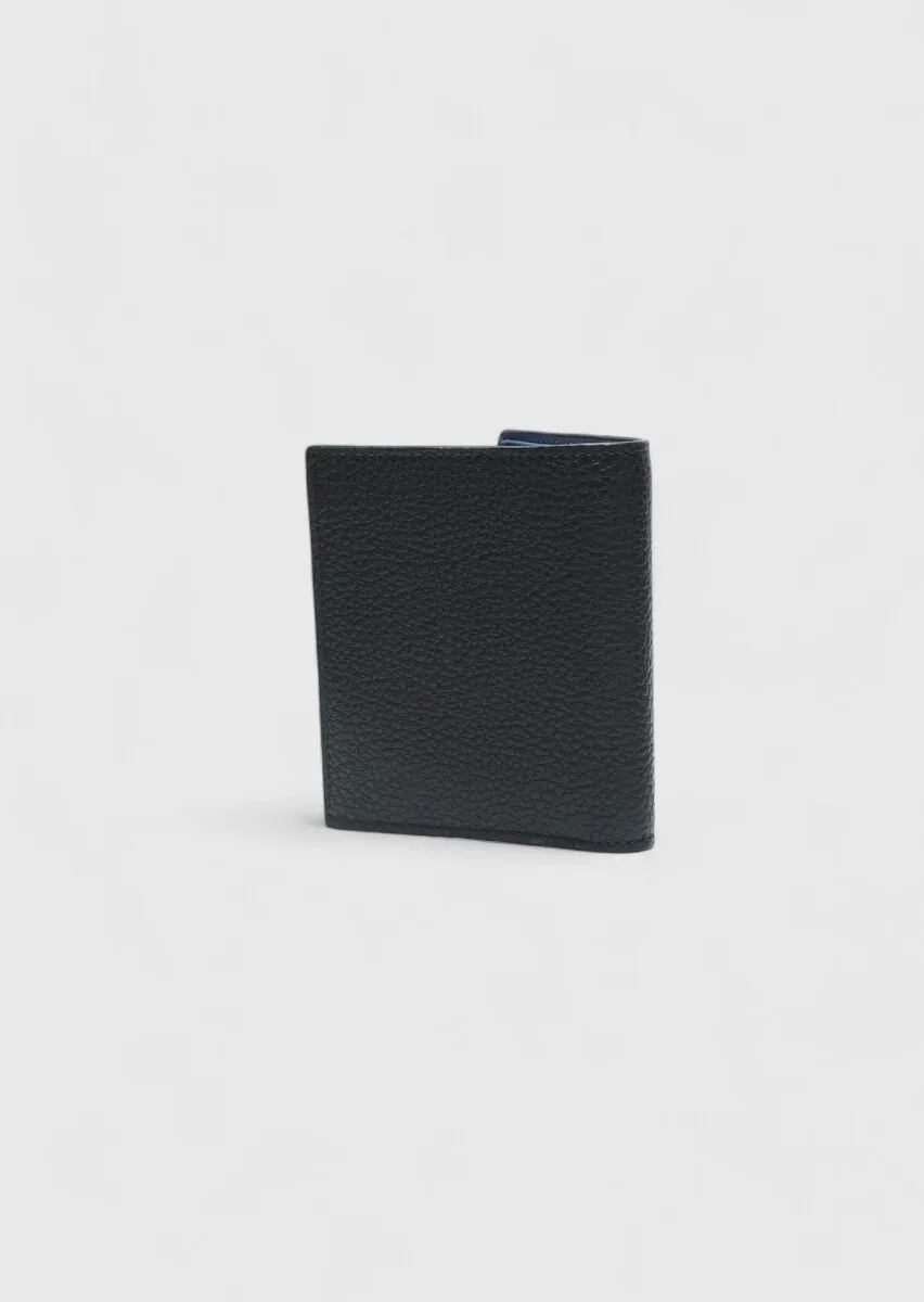 Navy Blue Leather Wallet - 2