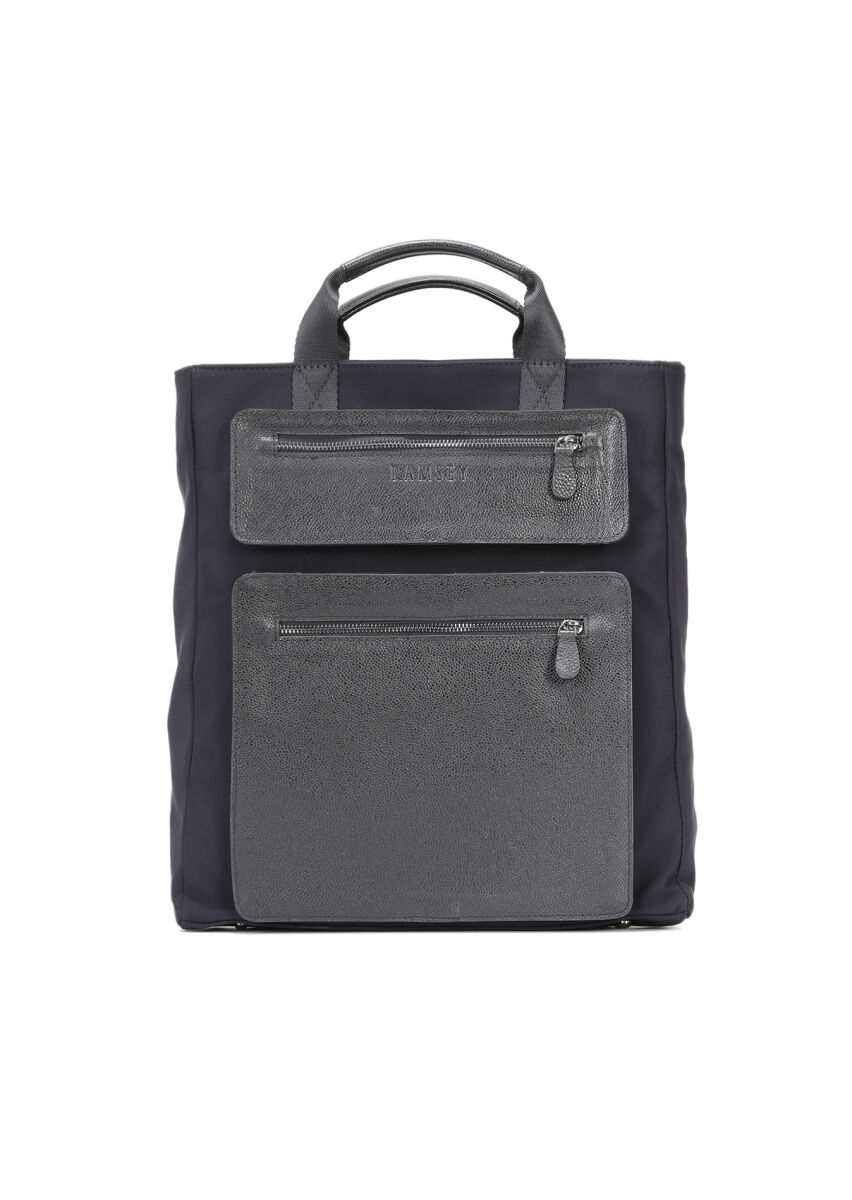 Navy Blue Material Bag - 1
