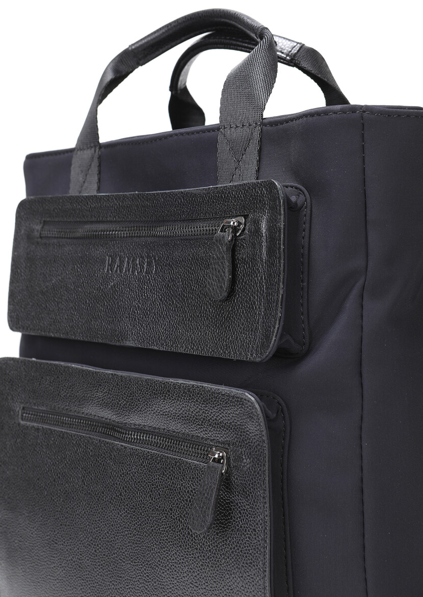 Navy Blue Material Bag - 5