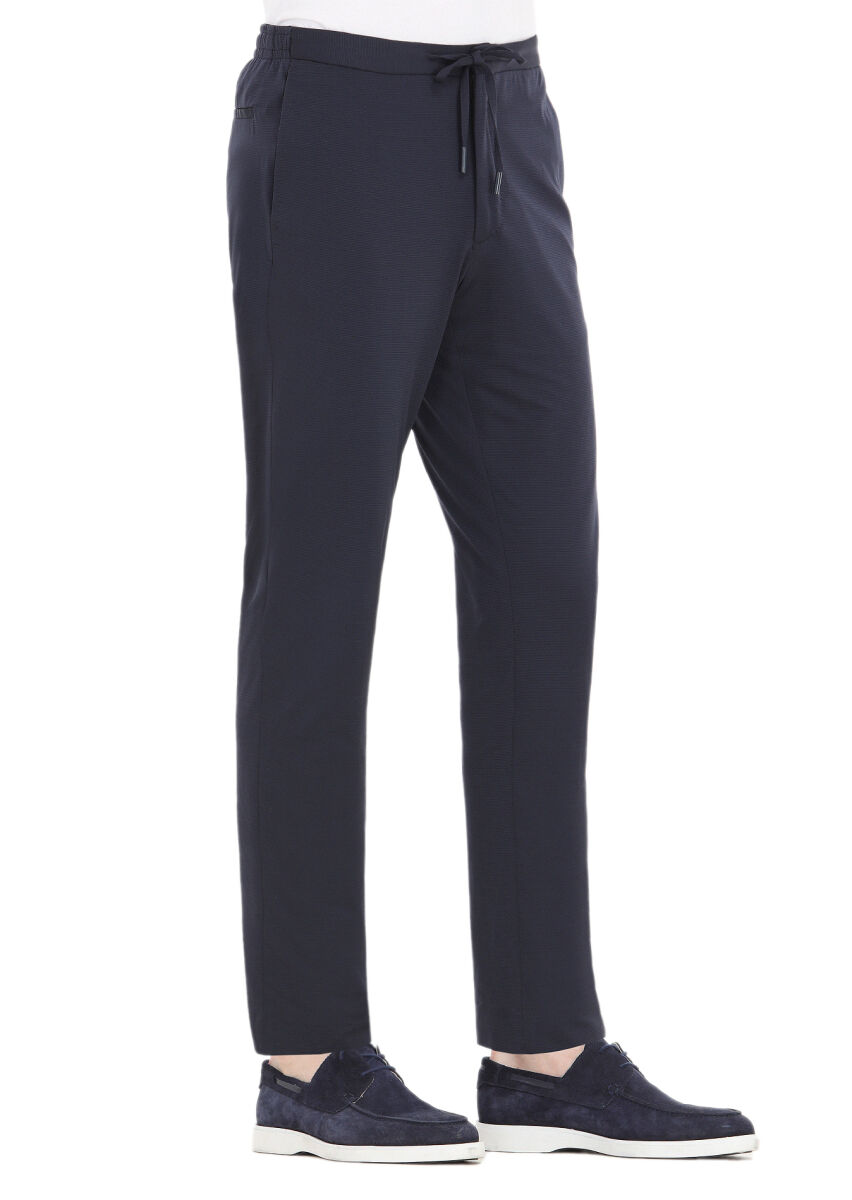 Navy Blue Micro Comfort Fit Suit - 5