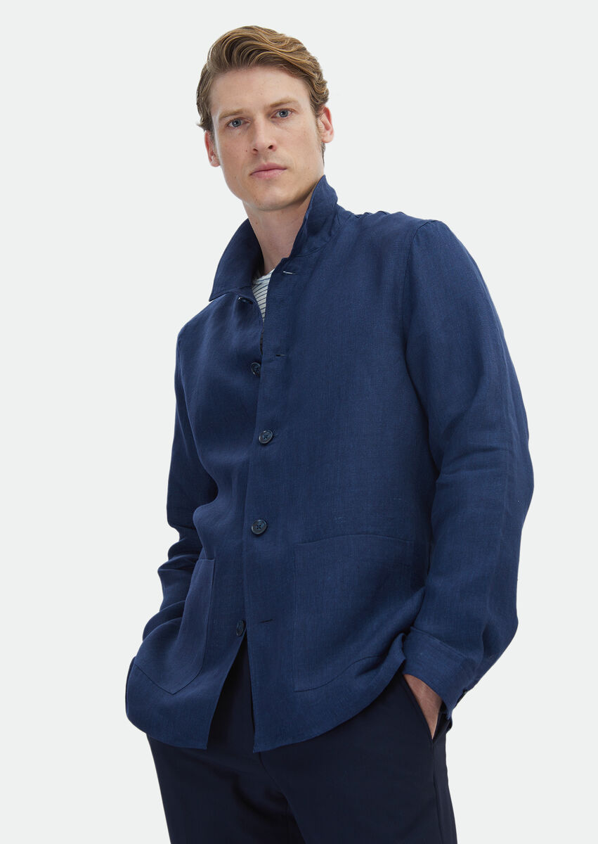 Navy Blue Overshirt - 6