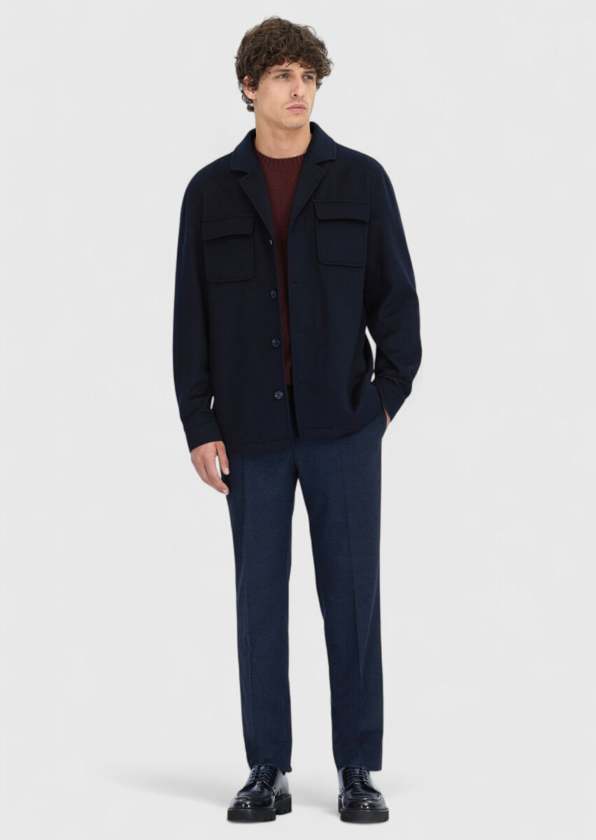 Navy Blue Overshirt - 2