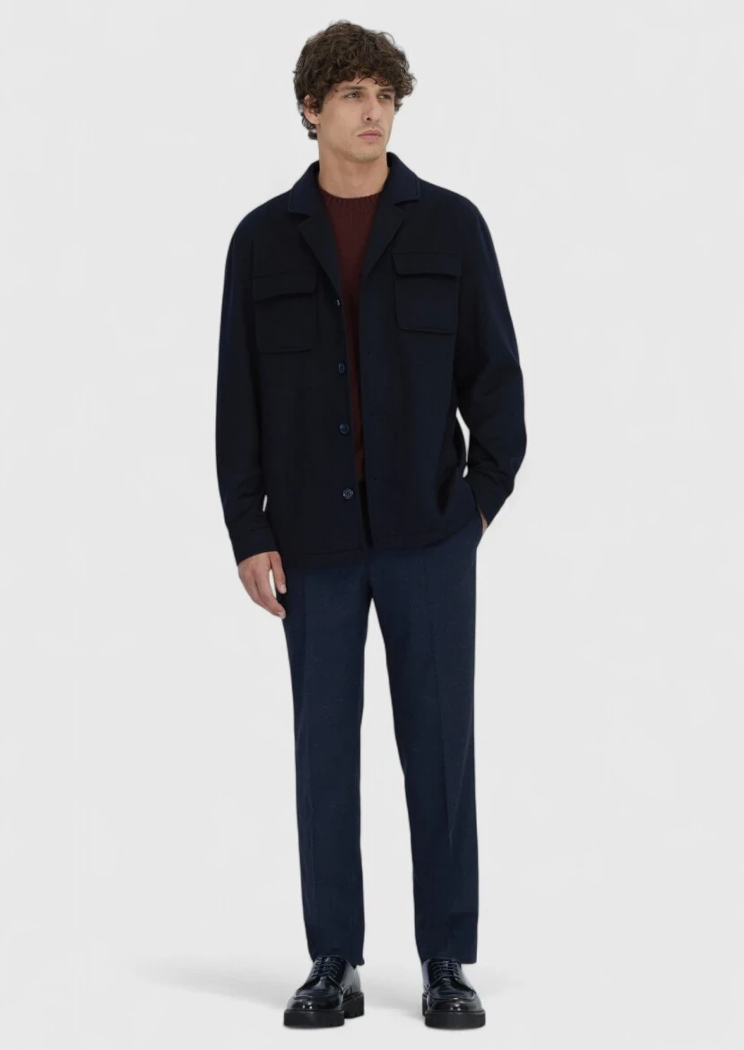 Navy Blue Overshirt 