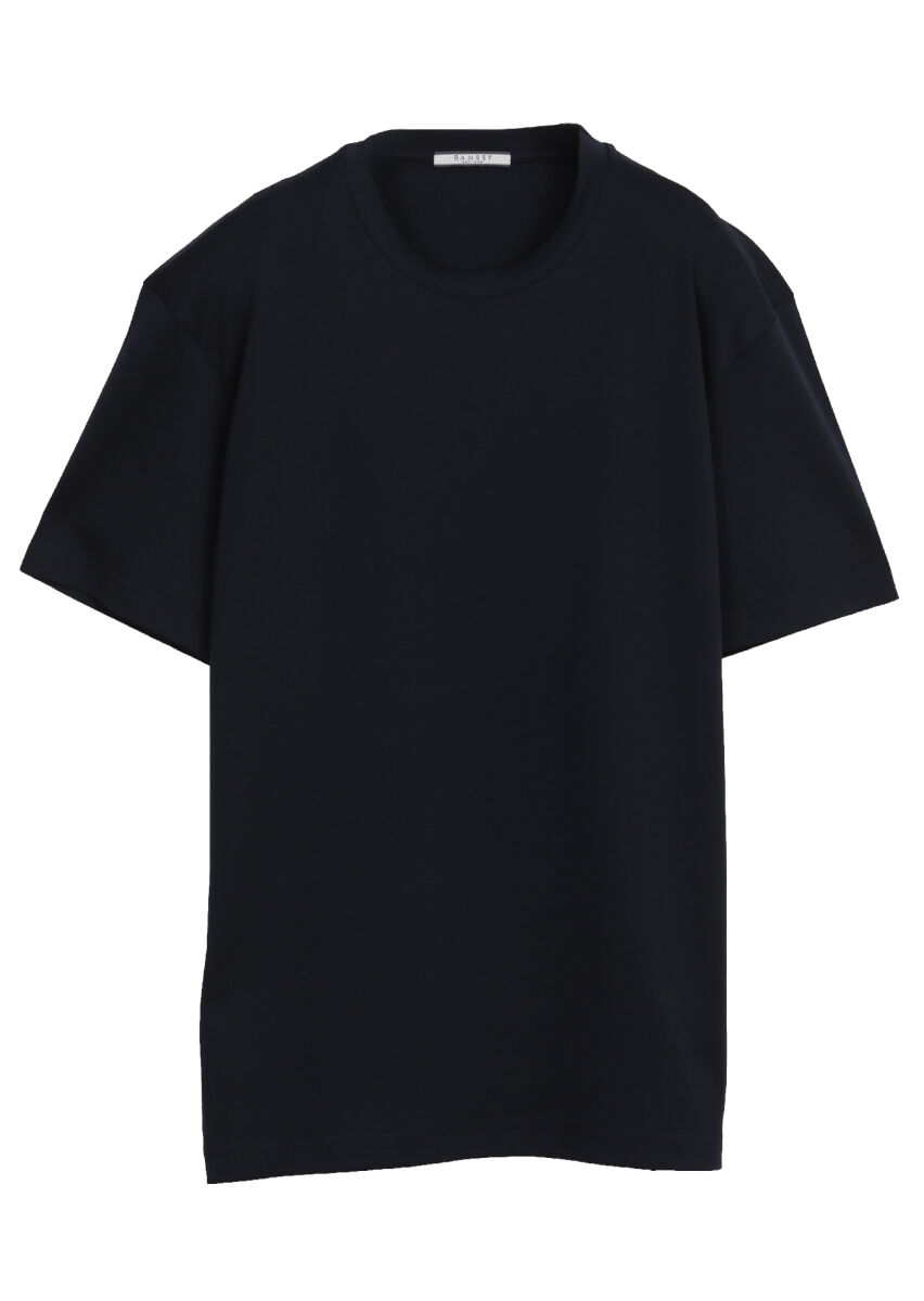 Navy Blue Plain 100% Cotton T-Shirt - 6