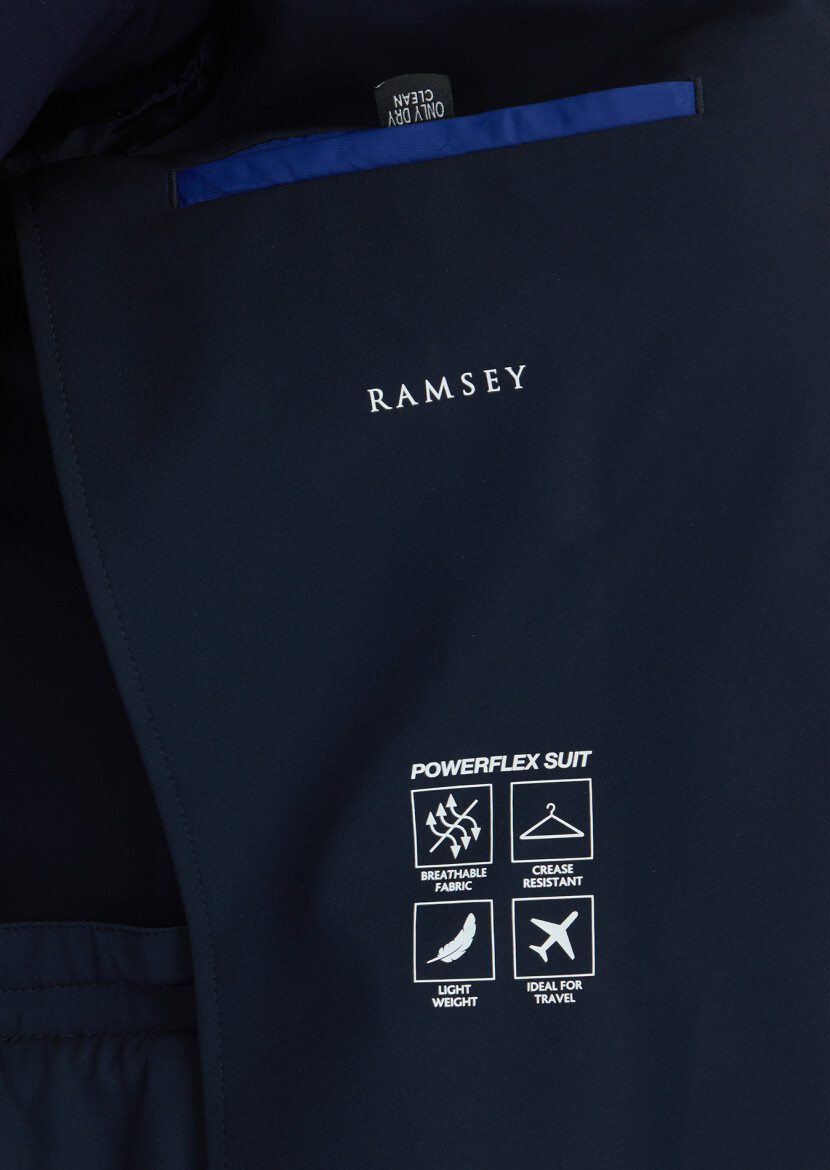 Navy Blue Plain Comfort Fit Suit - 7