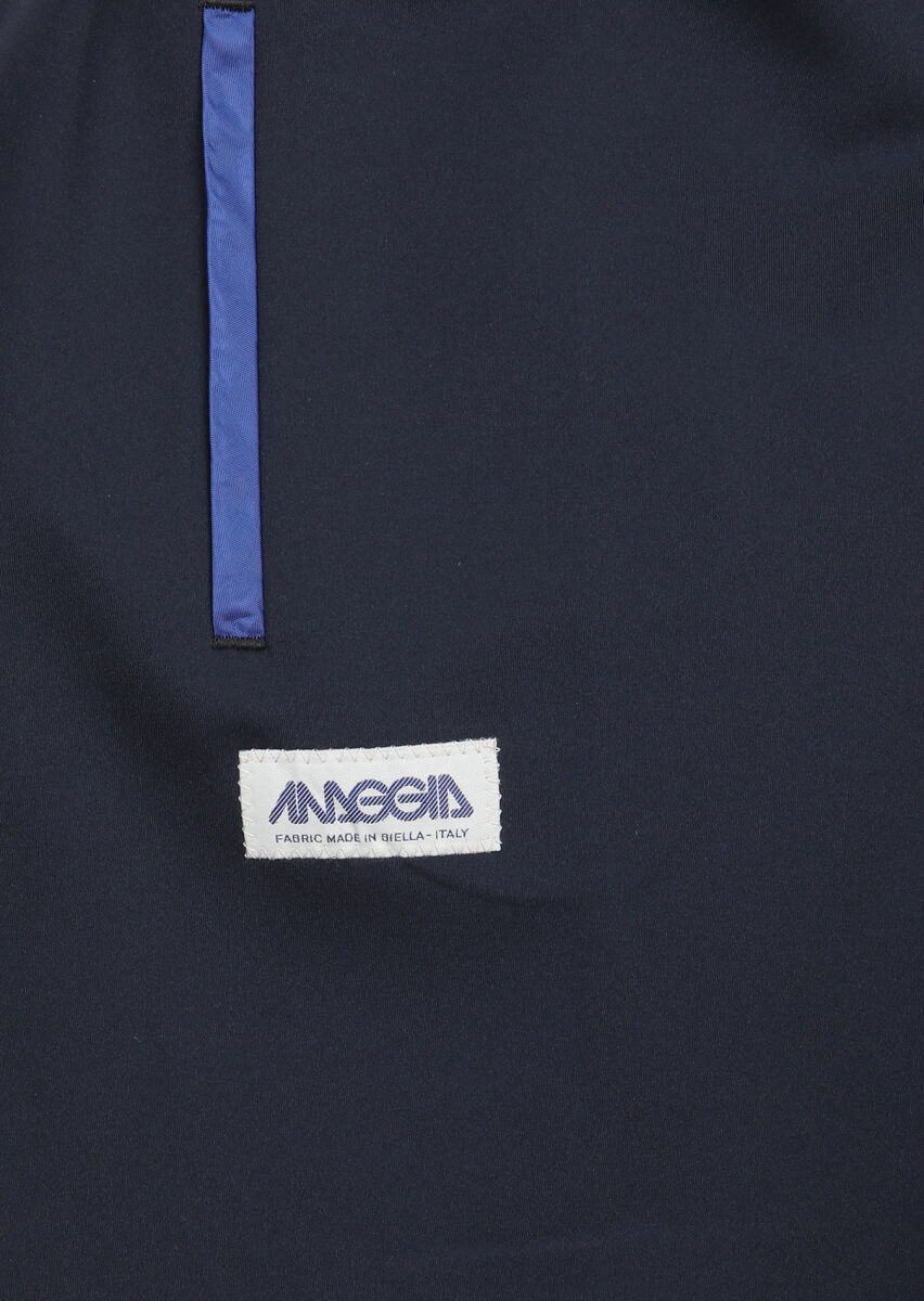 Navy Blue Plain Comfort Fit Suit - 8