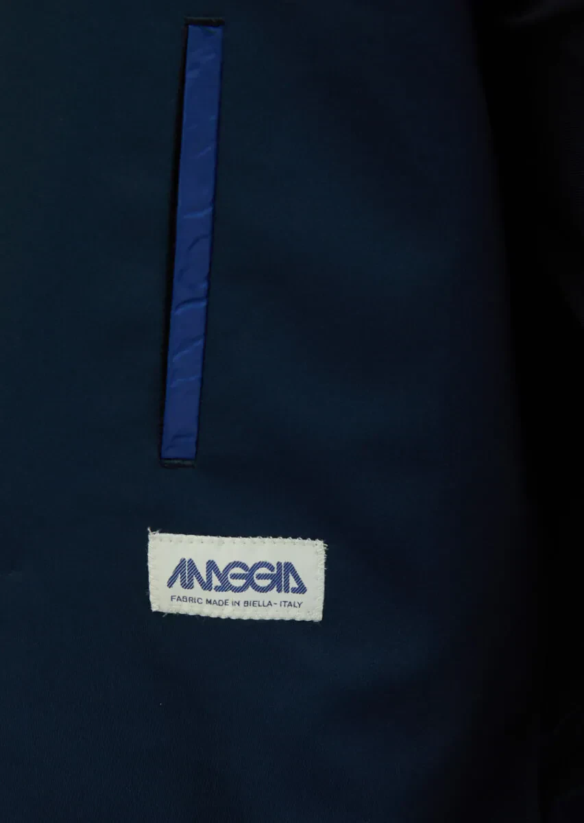Navy Blue Plain Comfort Fit Suit - 6