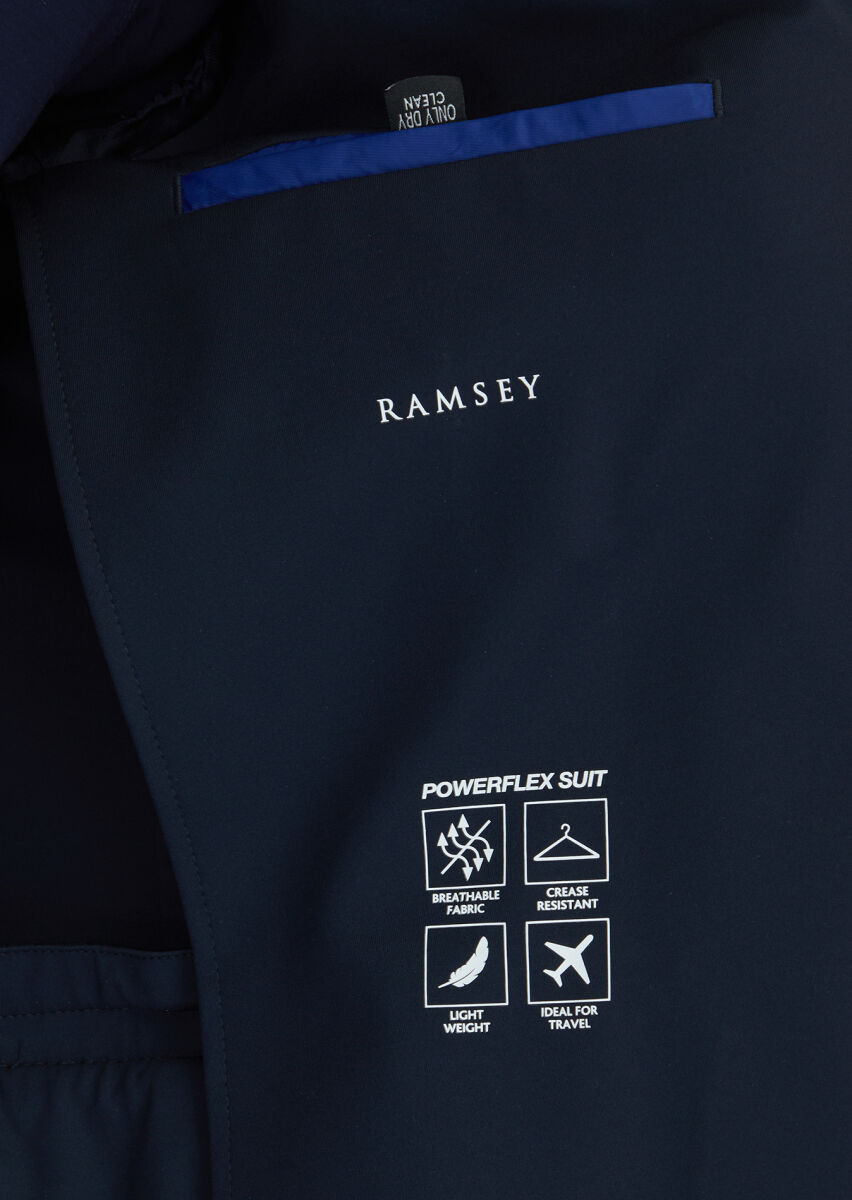 Navy Blue Plain Comfort Fit Suit - 7