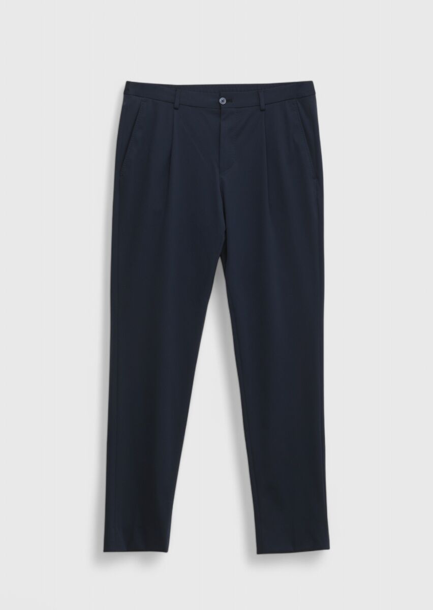 Navy Blue Plain Comfort Fit Suit - 10