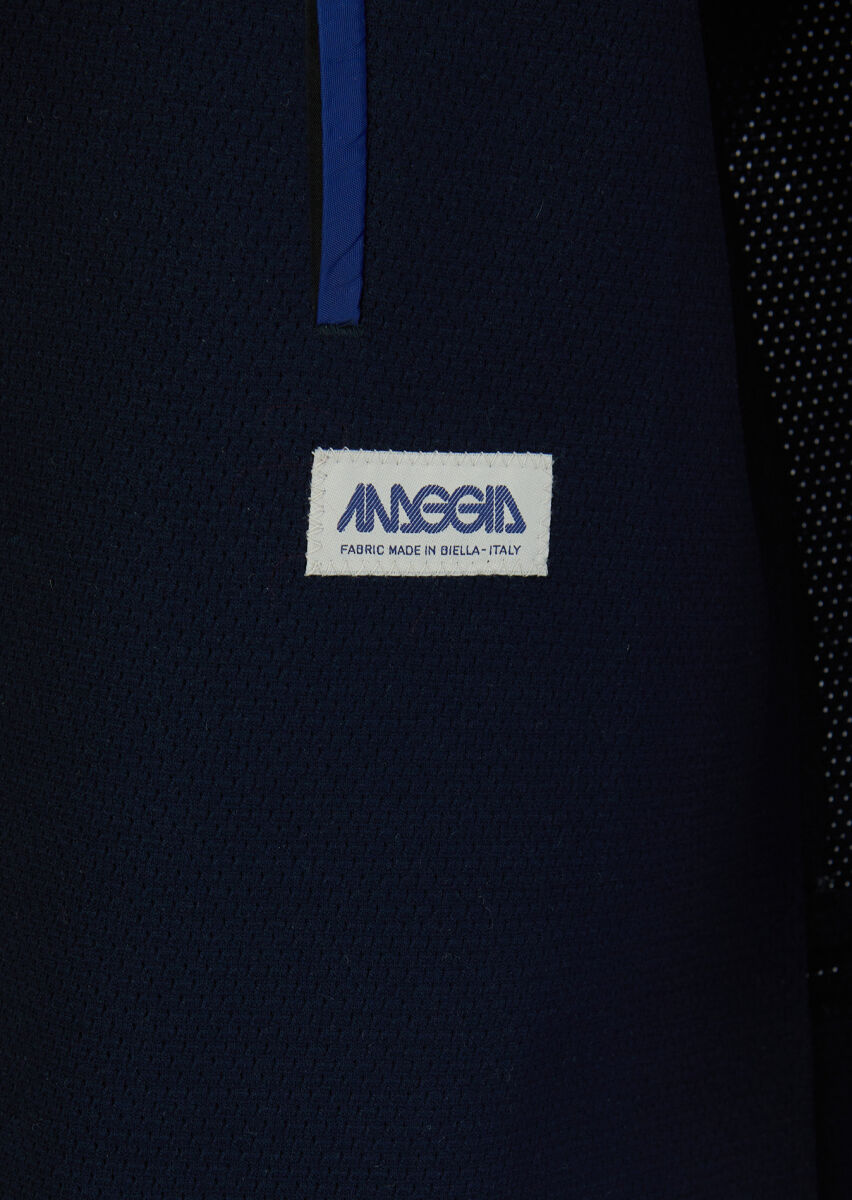 Navy Blue Plain Comfort Fit Suit - 5