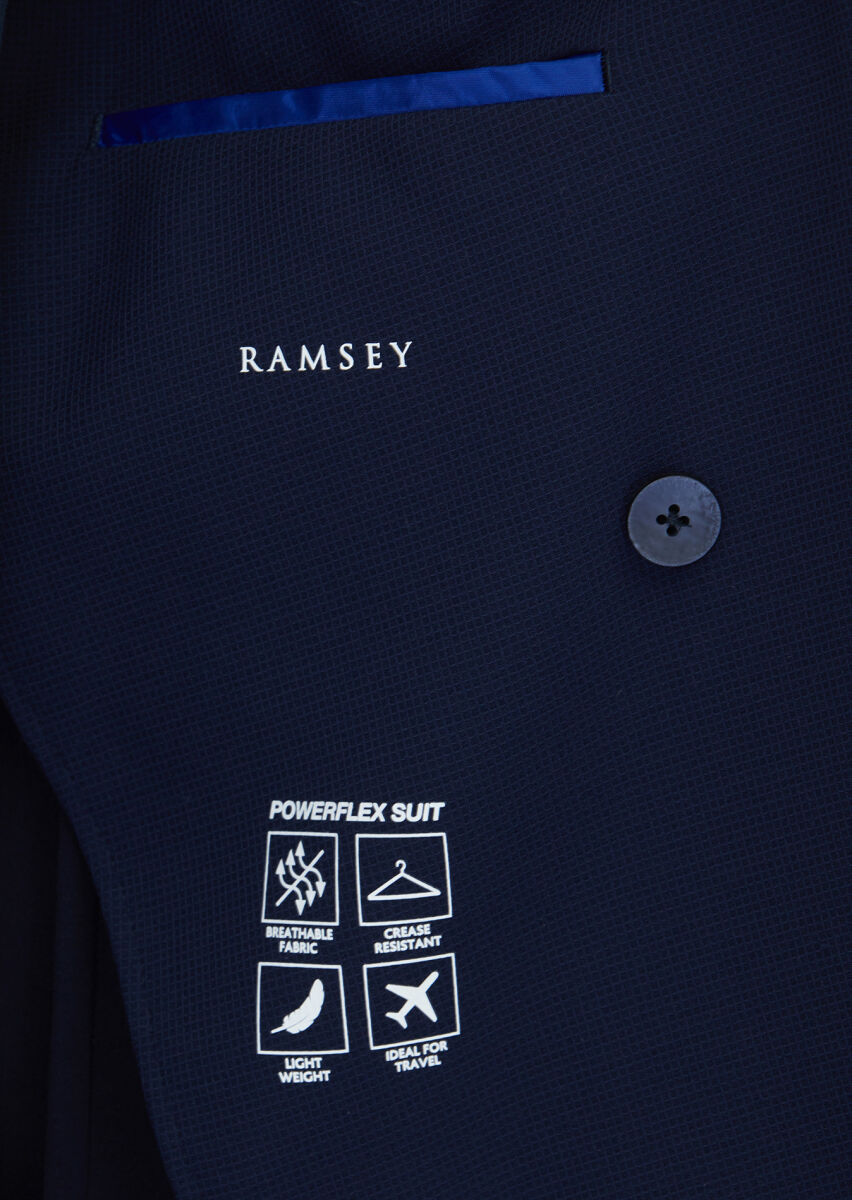 Navy Blue Plain Comfort Fit Suit - 6