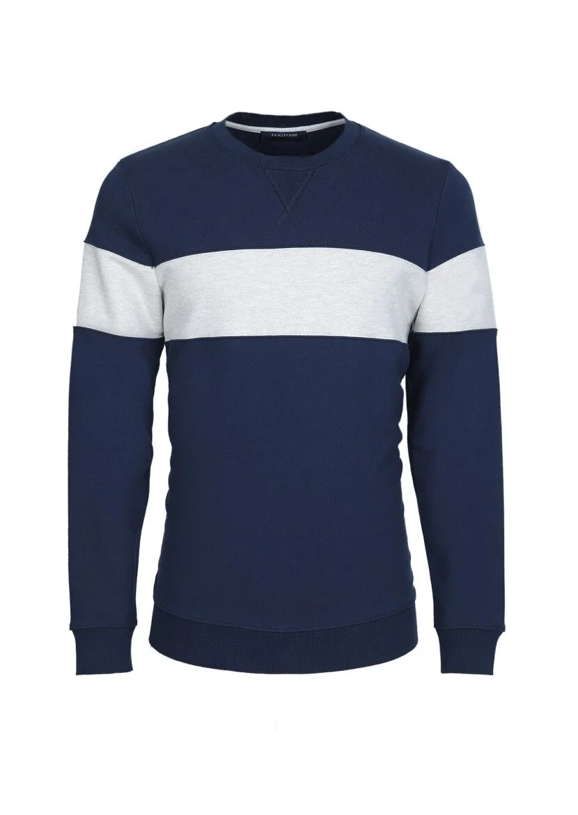 Navy Blue Plain Sweatshirt - 6