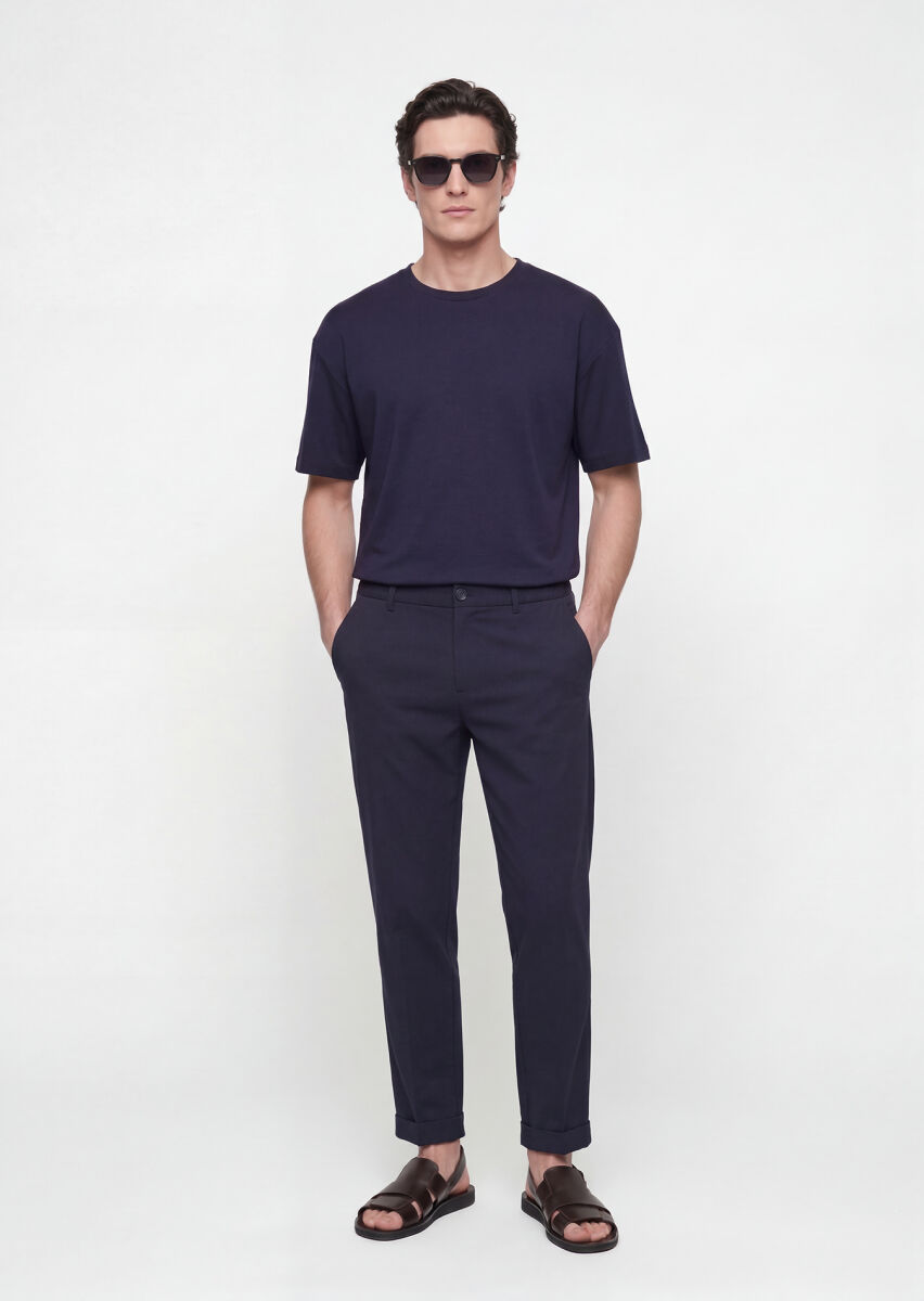 Navy Blue Plain Sweatshirt - 3