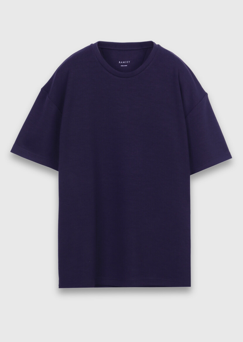 Navy Blue Plain Sweatshirt - 5