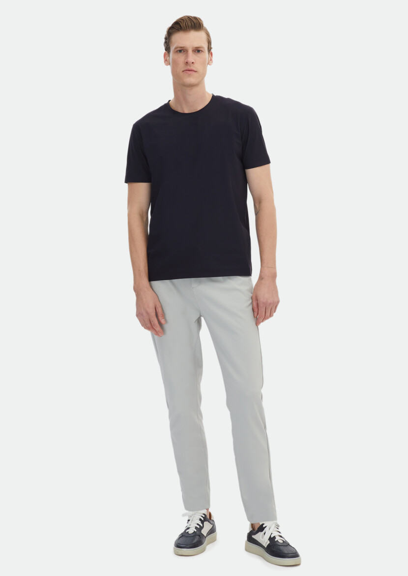 Navy Blue Plain T-Shirt - 3