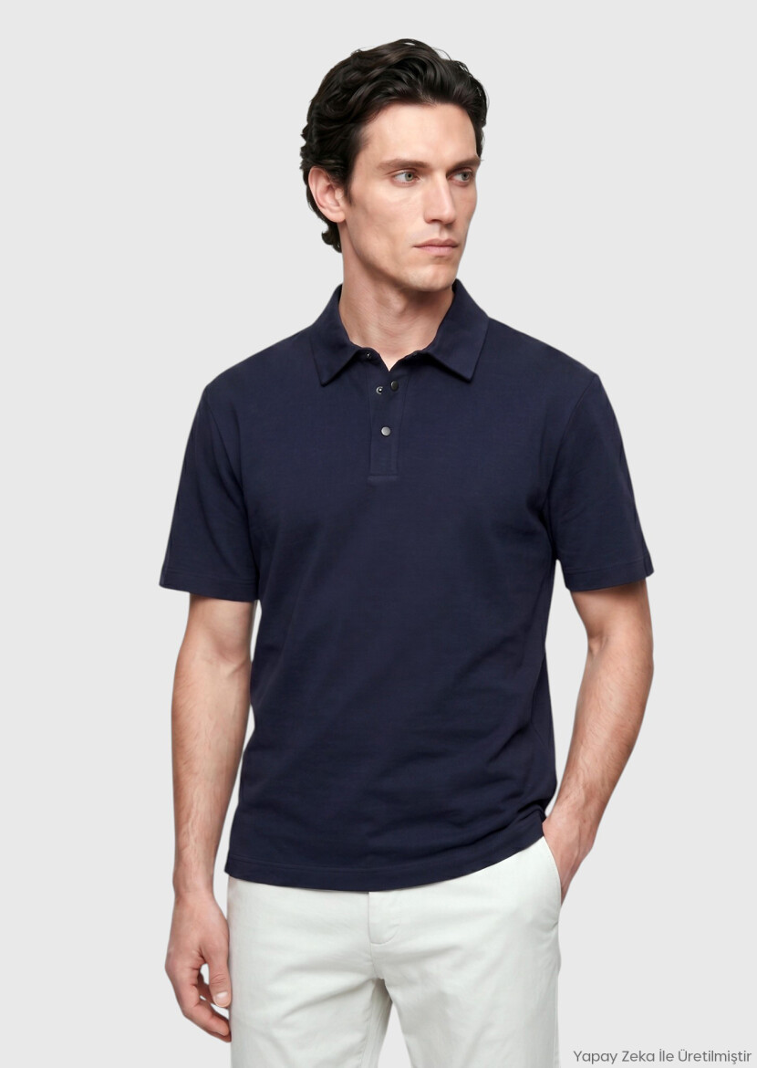 Navy Blue Plain T-Shirt - RAMSEY